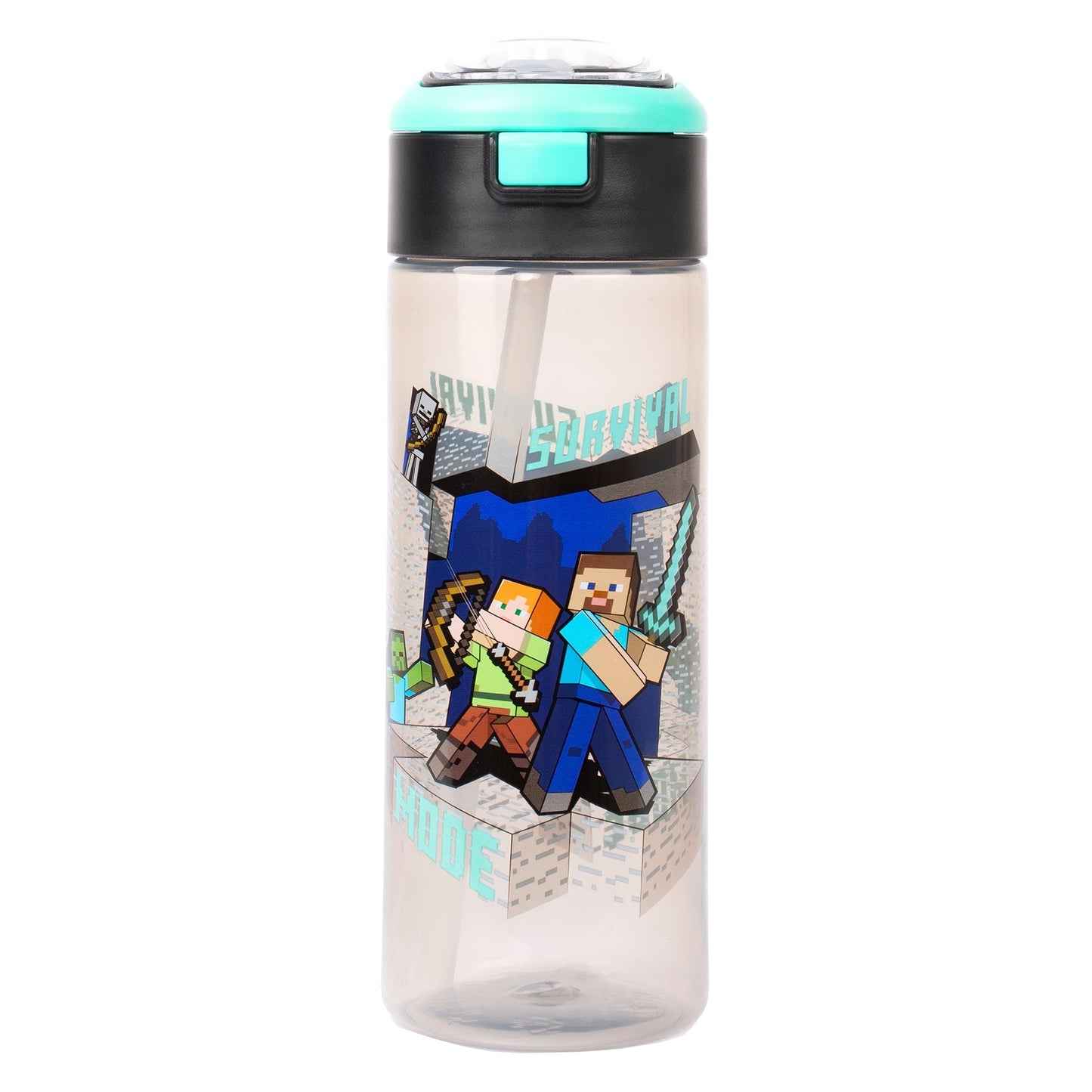 Minecraft Bottle avec paille 700ml – Steve & Alex