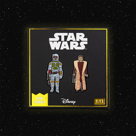 Pin-Set Star Wars 1.11 – Boba Fett und Leia Organa (Bespin-Kleid)