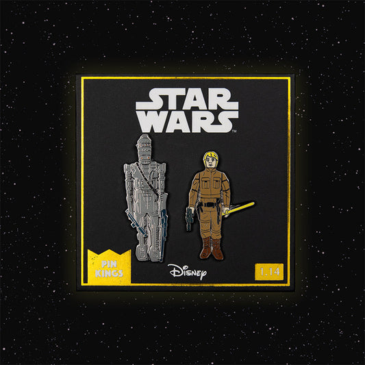 Pin-Set Star Wars 1.14 – IG-88 und Luke Skywalker (Bespin-Kampfanzug)