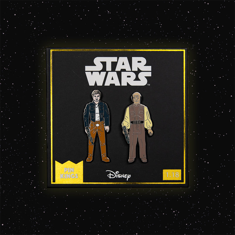 Star Wars Anstecknadel-Set 1.18 – Han Solo (Bespin-Outfit) und Lobot