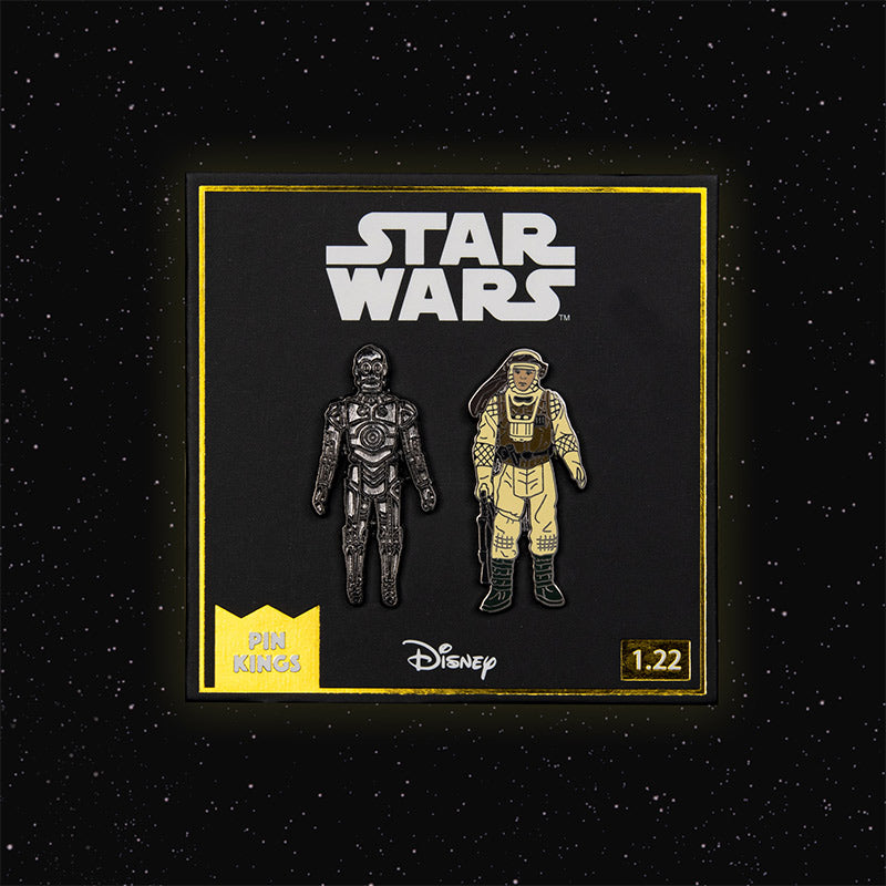 Pin-Set Star Wars 1.22 – C-3PO und Luke Skywalker (Kampfmontur Hoth)