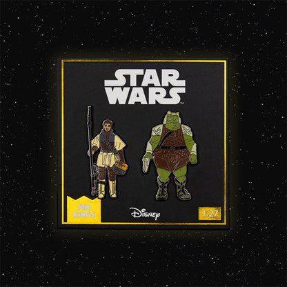 Pin-Set Star Wars 1.27 – Prinzessin Leia Organa (Boushh-Verkleidung) und Gamorreanischer Wachsoldat