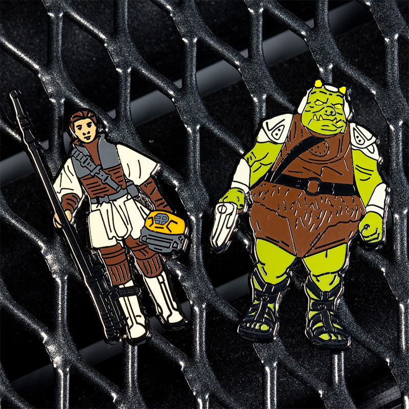 Pin-Set Star Wars 1.27 – Prinzessin Leia Organa (Boushh-Verkleidung) und Gamorreanischer Wachsoldat