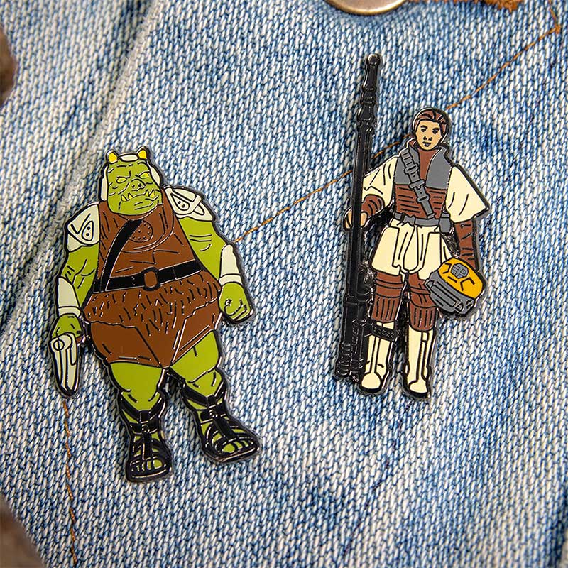 Pin-Set Star Wars 1.27 – Prinzessin Leia Organa (Boushh-Verkleidung) und Gamorreanischer Wachsoldat
