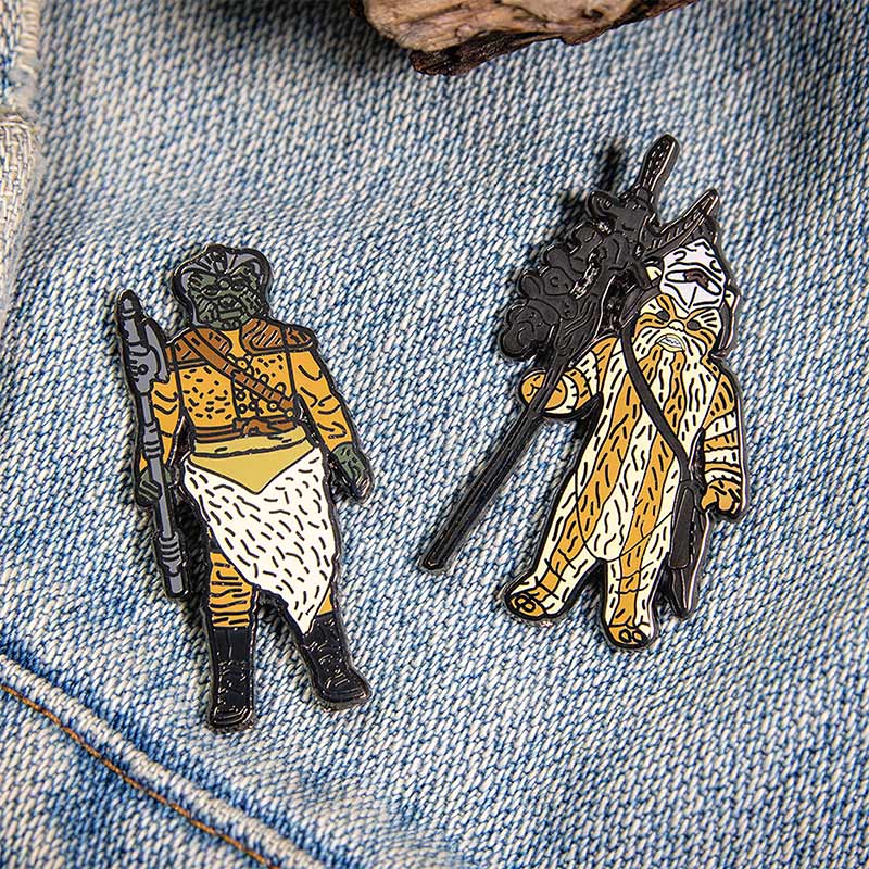 Pin-Set Star Wars 1.29 – Logray (Ewok Medizinmann) und Klaatu