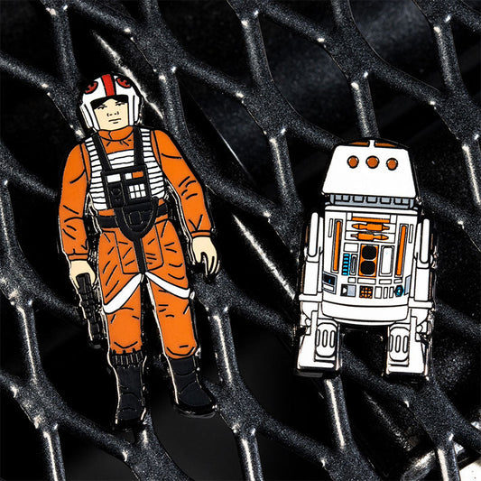 Pin's Star Wars Set 1.9 – Luke Skywalker: X-Wing-Pilot und R5 D4