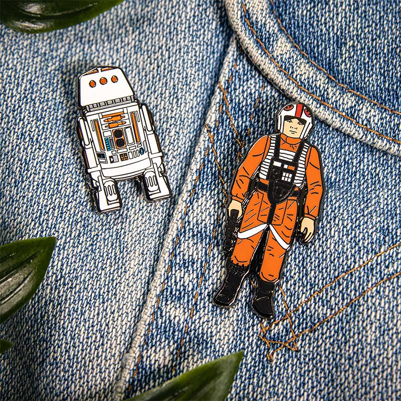 Pin's Star Wars Set 1.9 – Luke Skywalker: X-Wing-Pilot und R5 D4