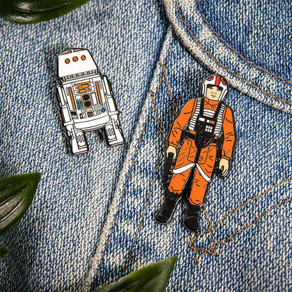Pin's Star Wars Set 1.9 – Luke Skywalker: X-Wing-Pilot und R5 D4