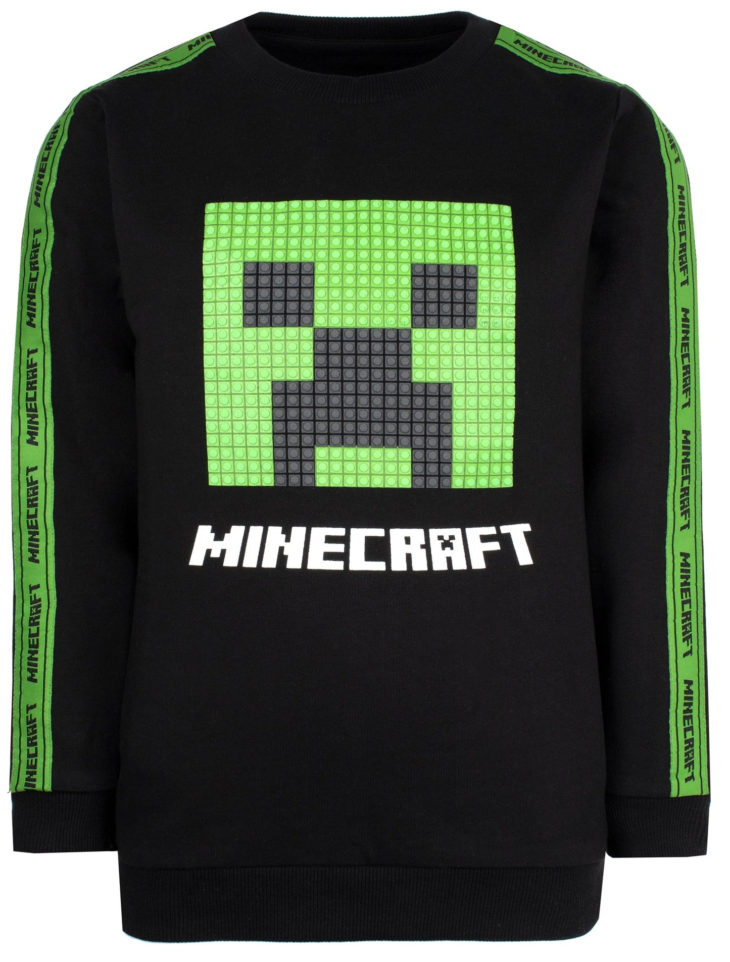 Minecraft vert Creeper Sweatshirt – noir