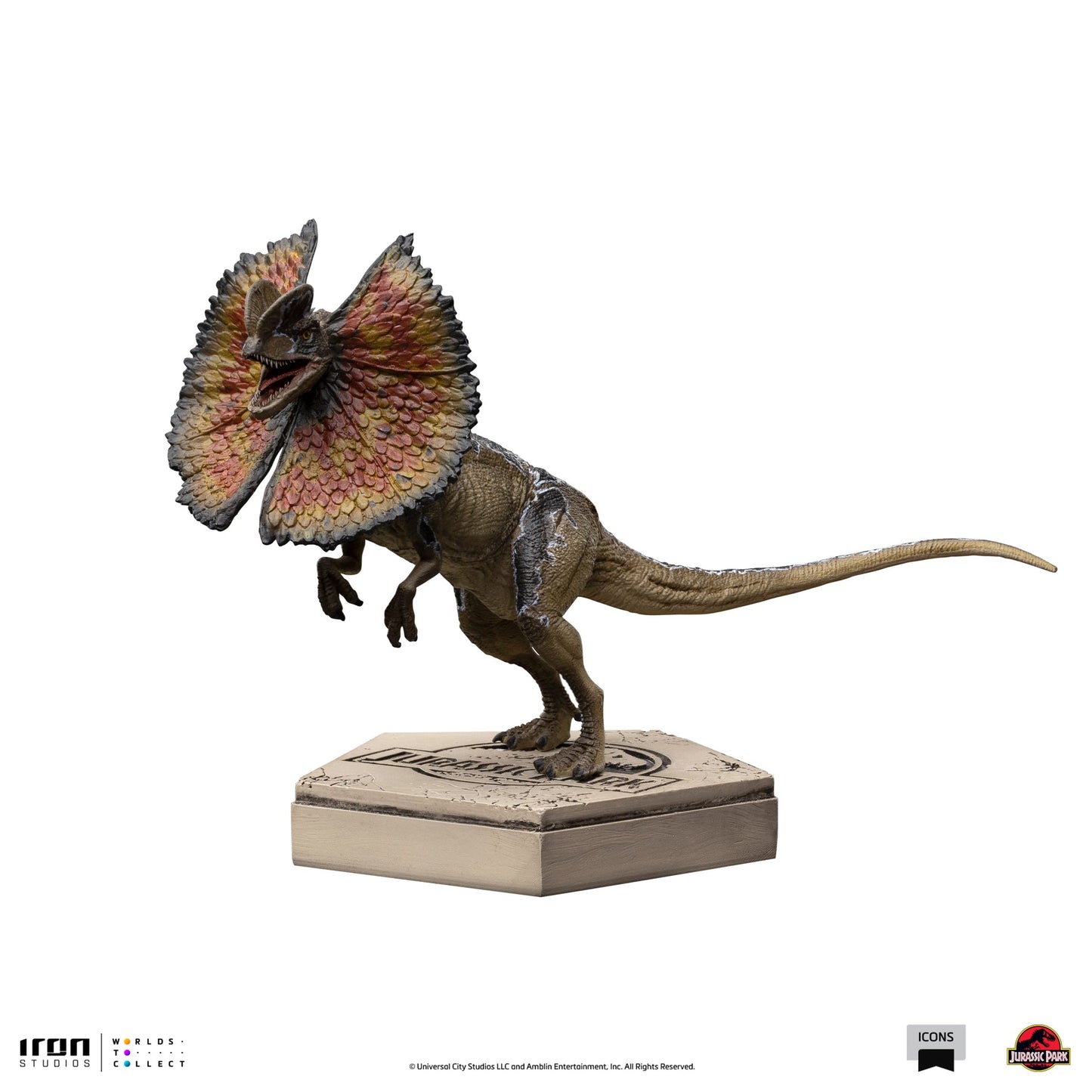 Dilophosaurus Statue - Jurassic Park - Icons - Jurassic World