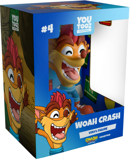 crash bandicoot vinyl figurine woah crash youtooz