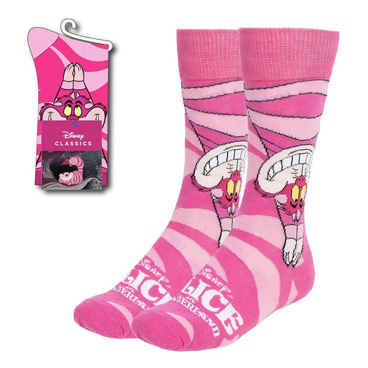 Chaussettes Alice au Pays des Merveilles - Chat du Cheshire Upside Down