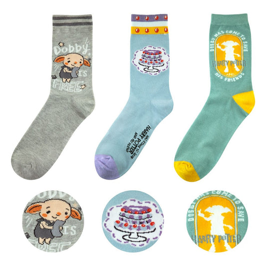 Pack of 3 pairs of Harry Potter Socks - Dobby 