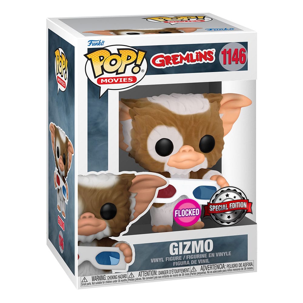 Gizmo avec Lunettes 3D (Flocked)