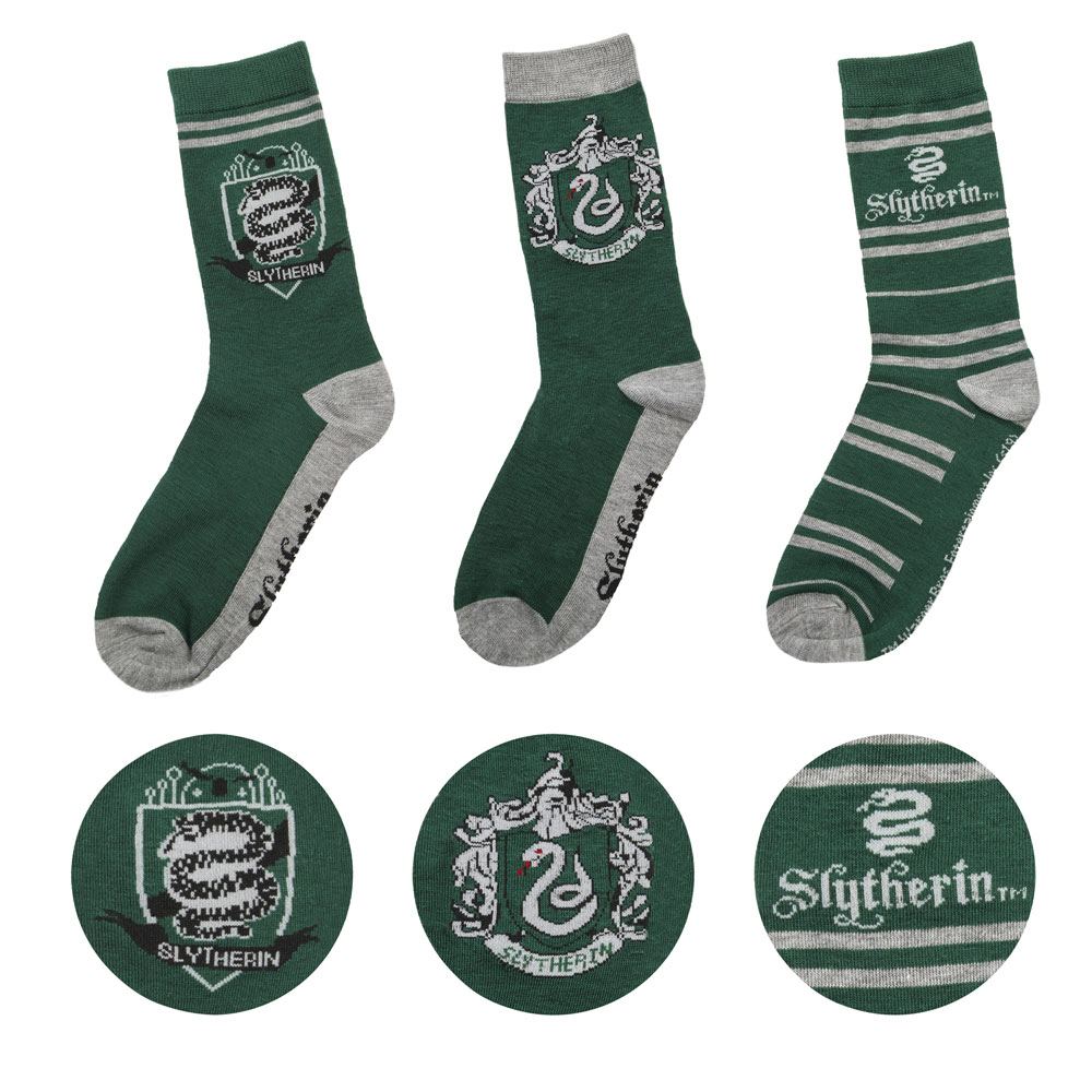 Harry Potter Pack 3 Paar Socken – Slytherin 