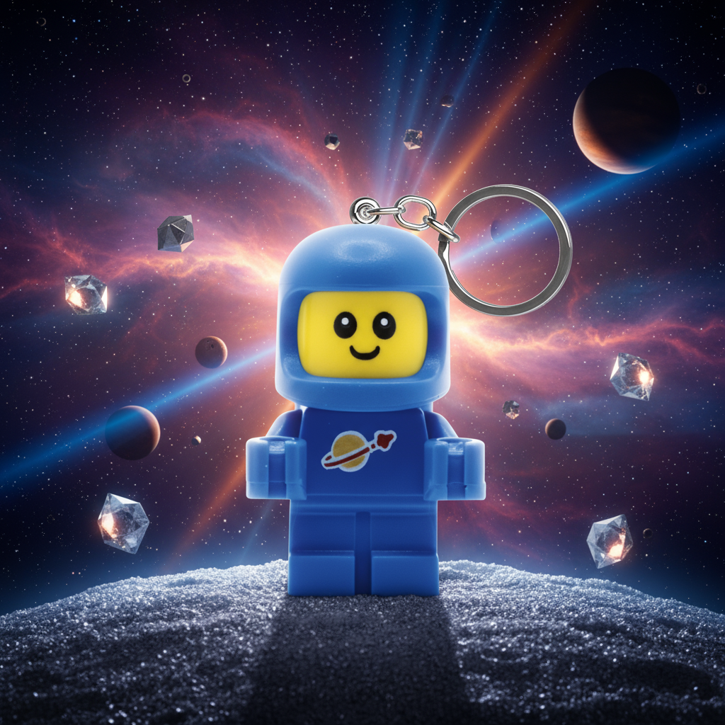 Porte-clés lumineux LEGO - Bébé Astronaute Bleu
