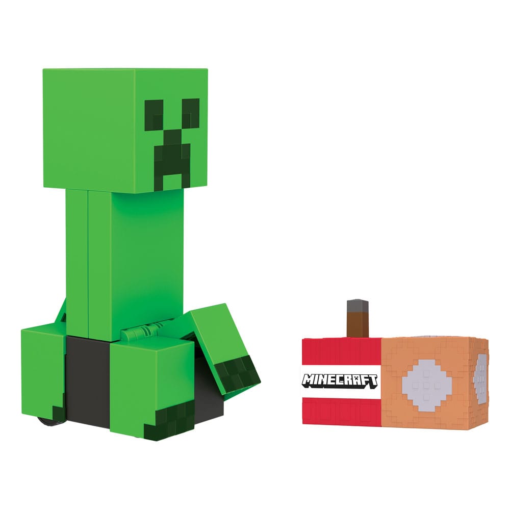figurine r c minecraft exploding creeper mattel