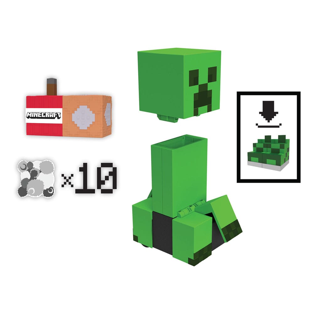 figurine r c minecraft exploding creeper mattel