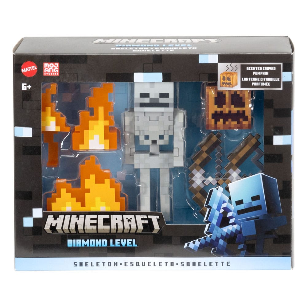 Minecraft-Figur – Skelett auf Diamant-Niveau