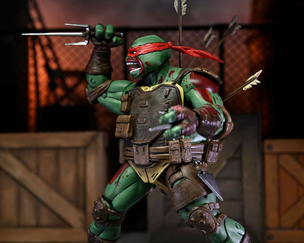 teenage mutant ninja turtles the last ronin 7 scale action figure ultimate raphael first to fall neca