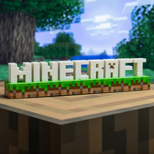 lampe minecraft logo paladone