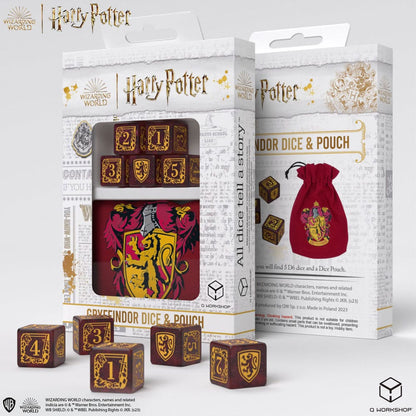 Harry Potter Würfelset mit Beutel - Gryffindor