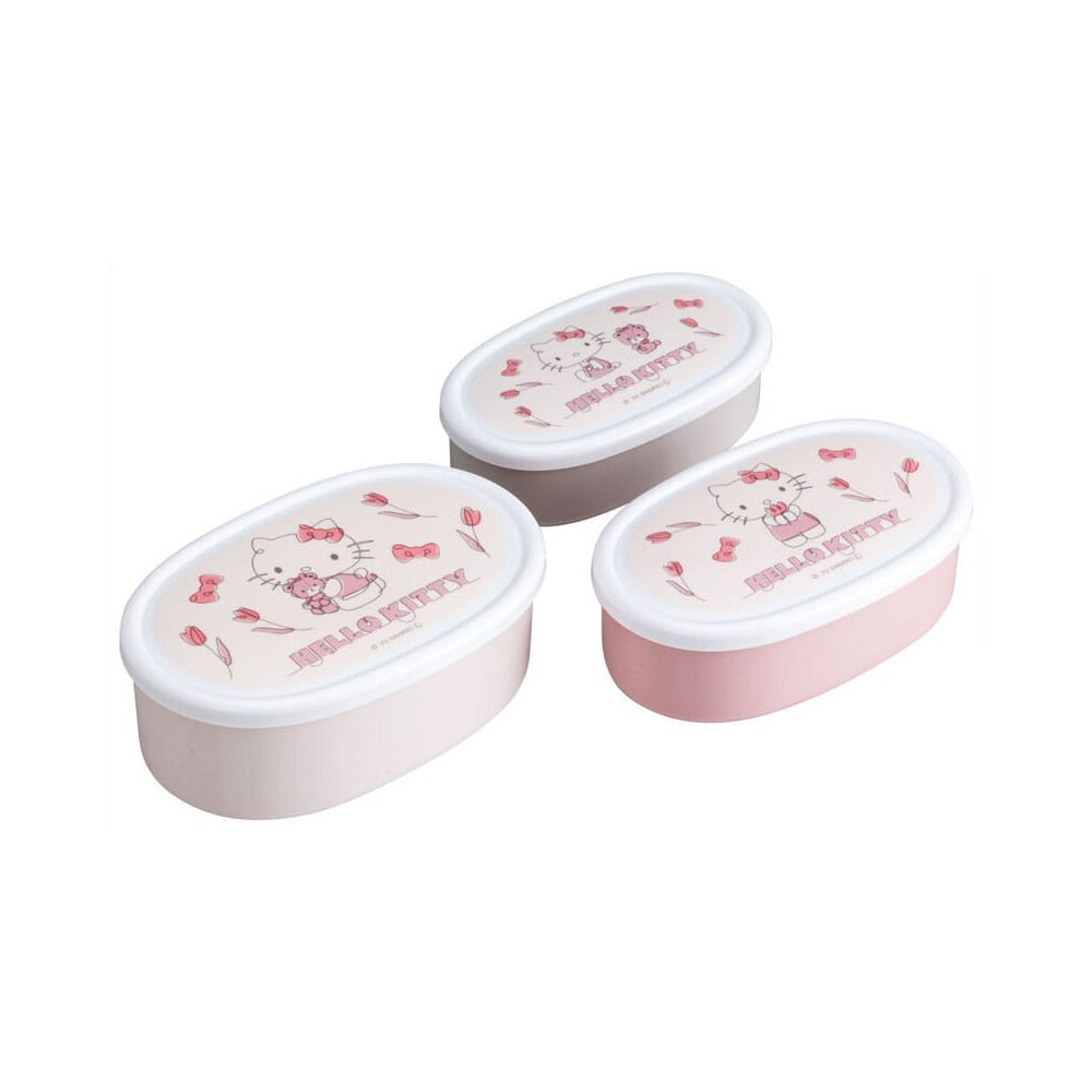set de 3 bento box sanrio hello kitty kitty chan skater