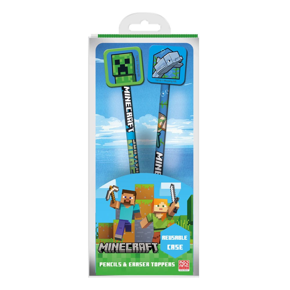 Minecraft: 2 pencil pack with Topper 