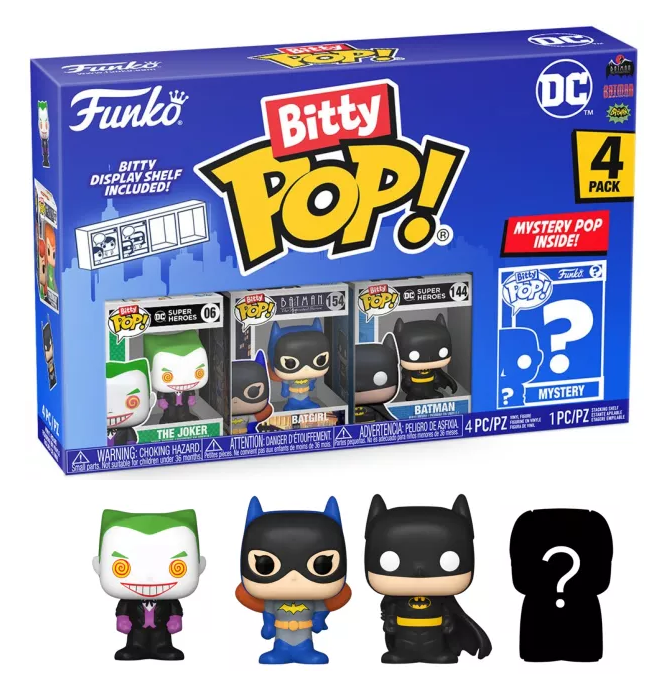 DC Bitty Pop 4 Pack 2.5cm Le Joker