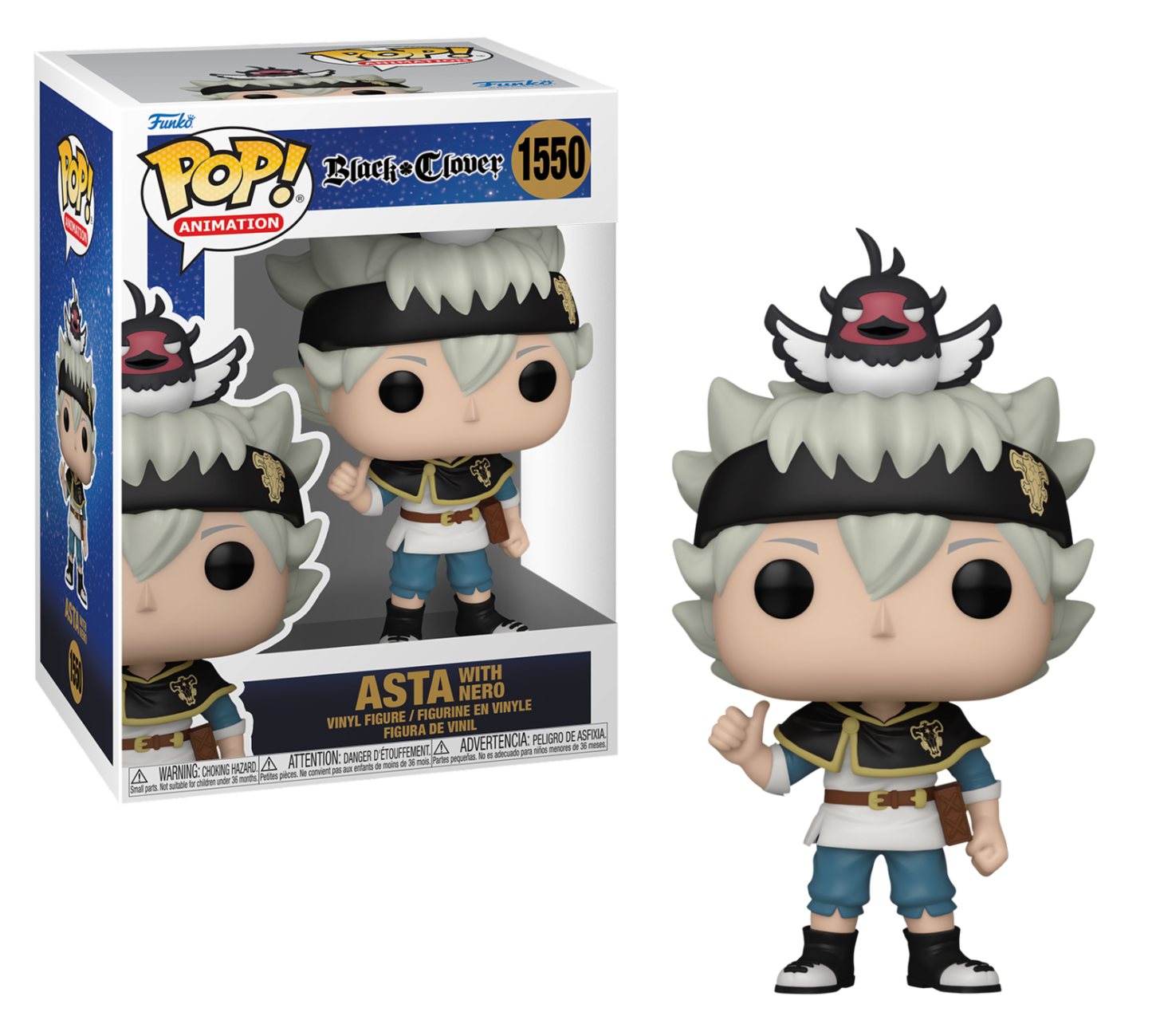 BLACK CLOVER POP Animation N° 1550 Asta avec Nero