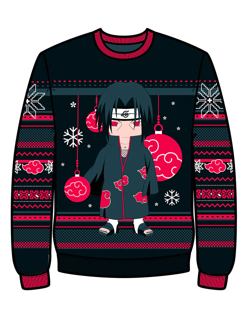 NARUTO Itachi Pull de Noël Homme (L)