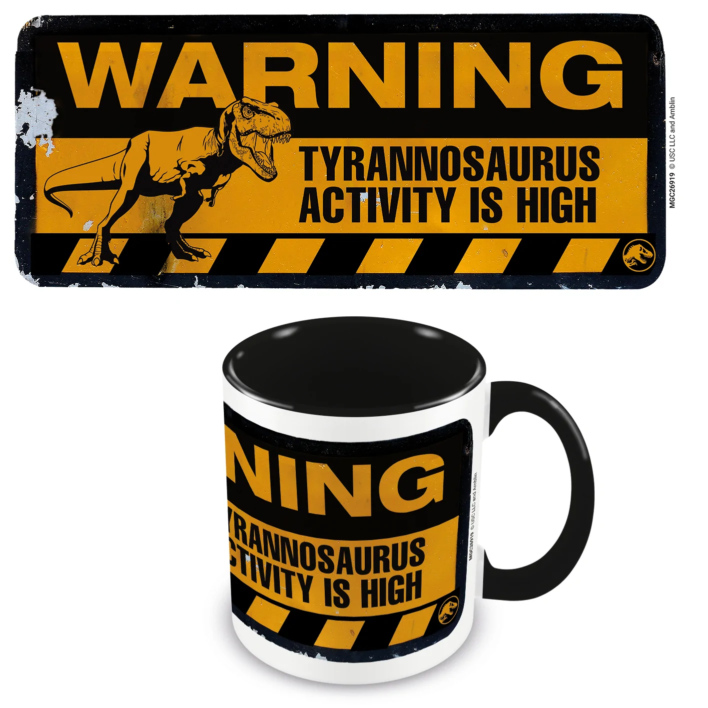 JURASSIC WORLD 3 Avertissement Mug intérieur coloré 315ml